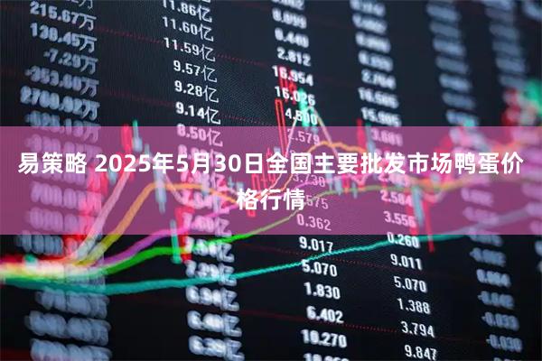 易策略 2025年5月30日全国主要批发市场鸭蛋价格行情